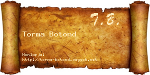 Torma Botond névjegykártya
